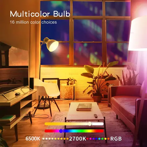 Tuya Smarta LED-lampor 220V 110V 15W 20W Bluetooth/Wifi E27 Alexa LED-lampa RGB Smart Life-app Google Assistant Röststyrning 10 best sales Tuya Smart-lampa - №8