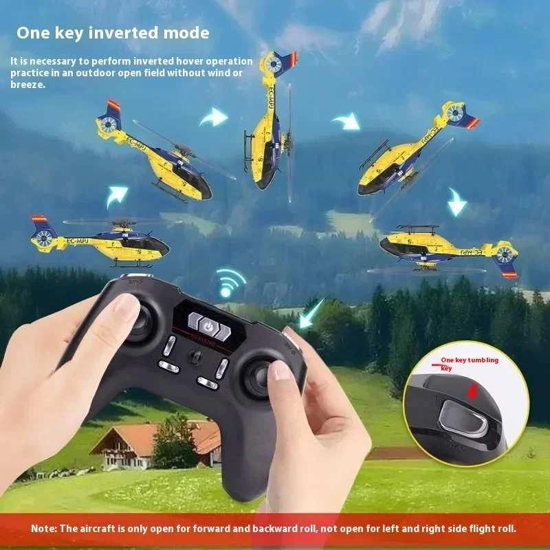 Yuxiang F06 Ec135 Rc هليكوبتر 6 بوصة 2.4 جرام تحكم لاسلكي 6 محور نموذج 1:36 نموذج طائرة التحكم عن بعد لعبة طائرة خارجية