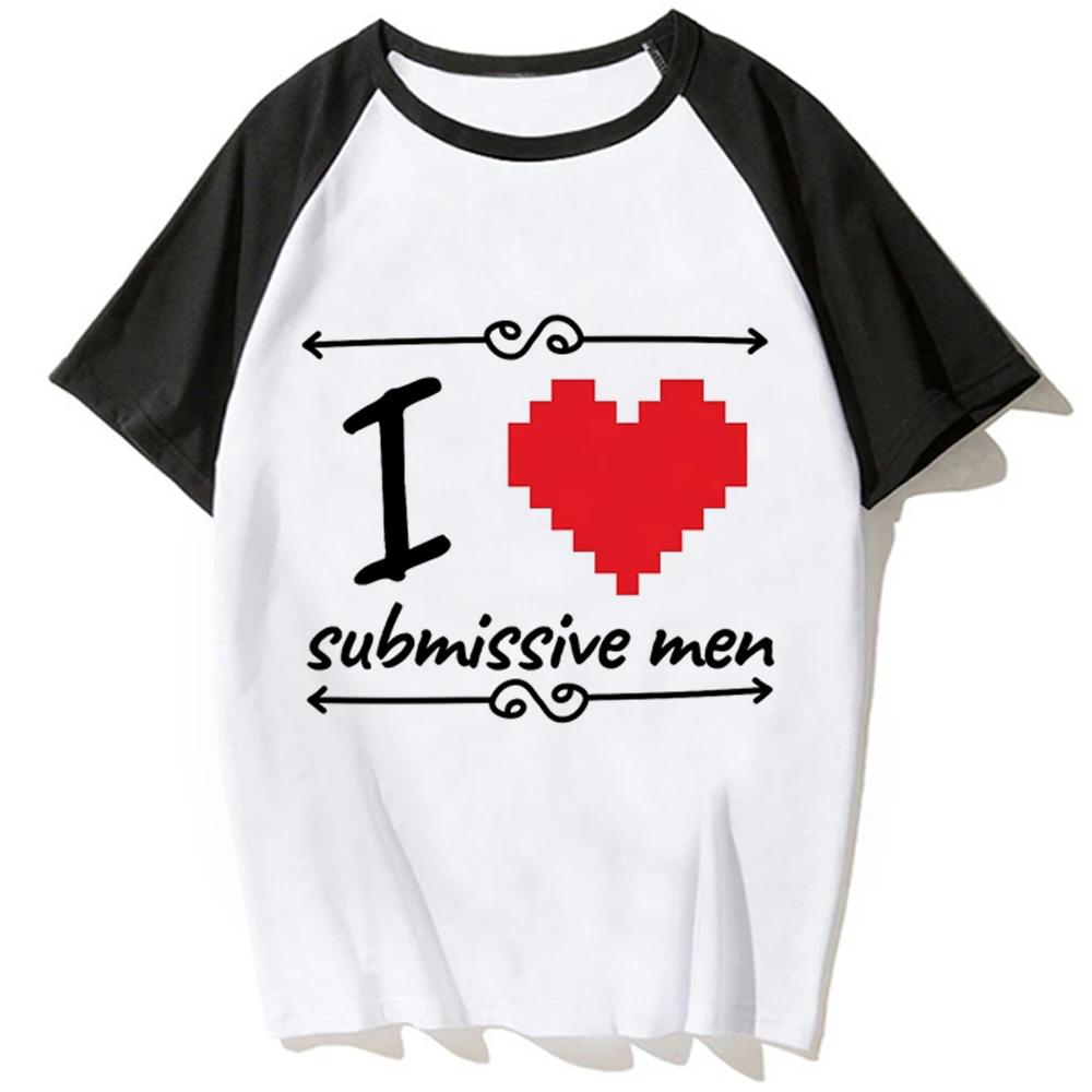 i Love Submissive Men t-shirts women anime harajuku funny t shirt female comic harajuku funny clothes