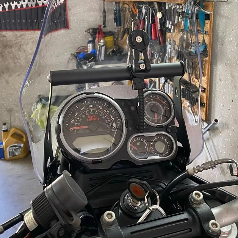 Motorcycle Accessories Mobile Phone GPS Navigation Plate Bracket Windshield Stand Holder For Royal Enfield Himalayan 2016-2022