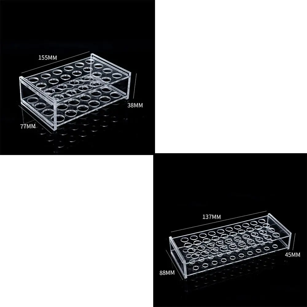 Acrylic Test Tube Rack Holder Transparent 24Holes 40Holes Composite Applicator Dispenser Organizer Holder for Syringes Lab Stand