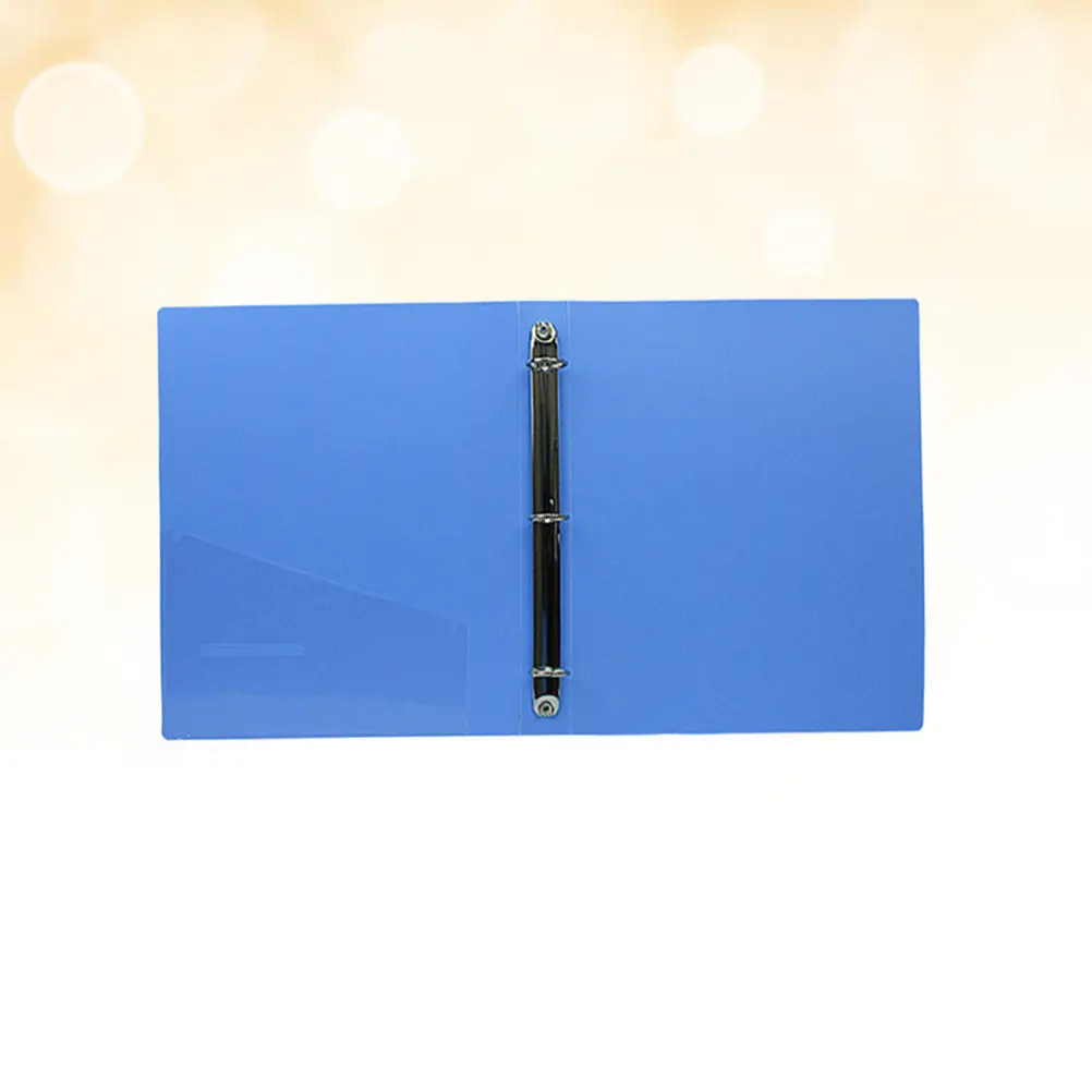 A4 Lever Arch File Folder Plastic 3 Ring Document Organizer with Metal Clip for Office School Home Archiving Dust Protection