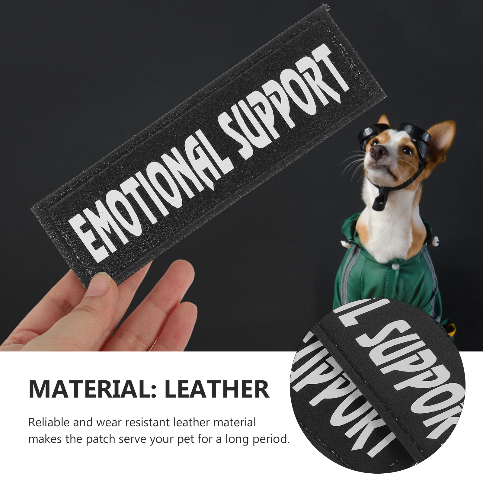 

Pet Harness Patches Reflective Dog Vest Patch Removable Service Animal Strap Labels Gear Walking Night