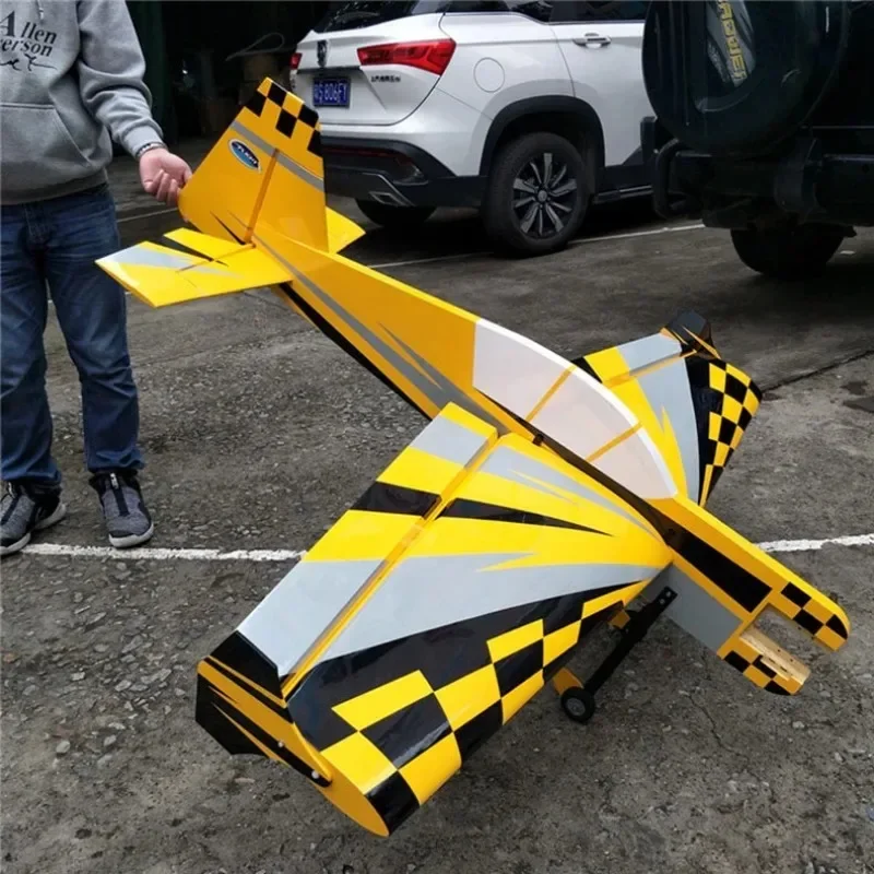 Light wood model aircraft board machine YAK54 64-inch oil-electric dual-purpose stunt machine adapted to 20CC engine