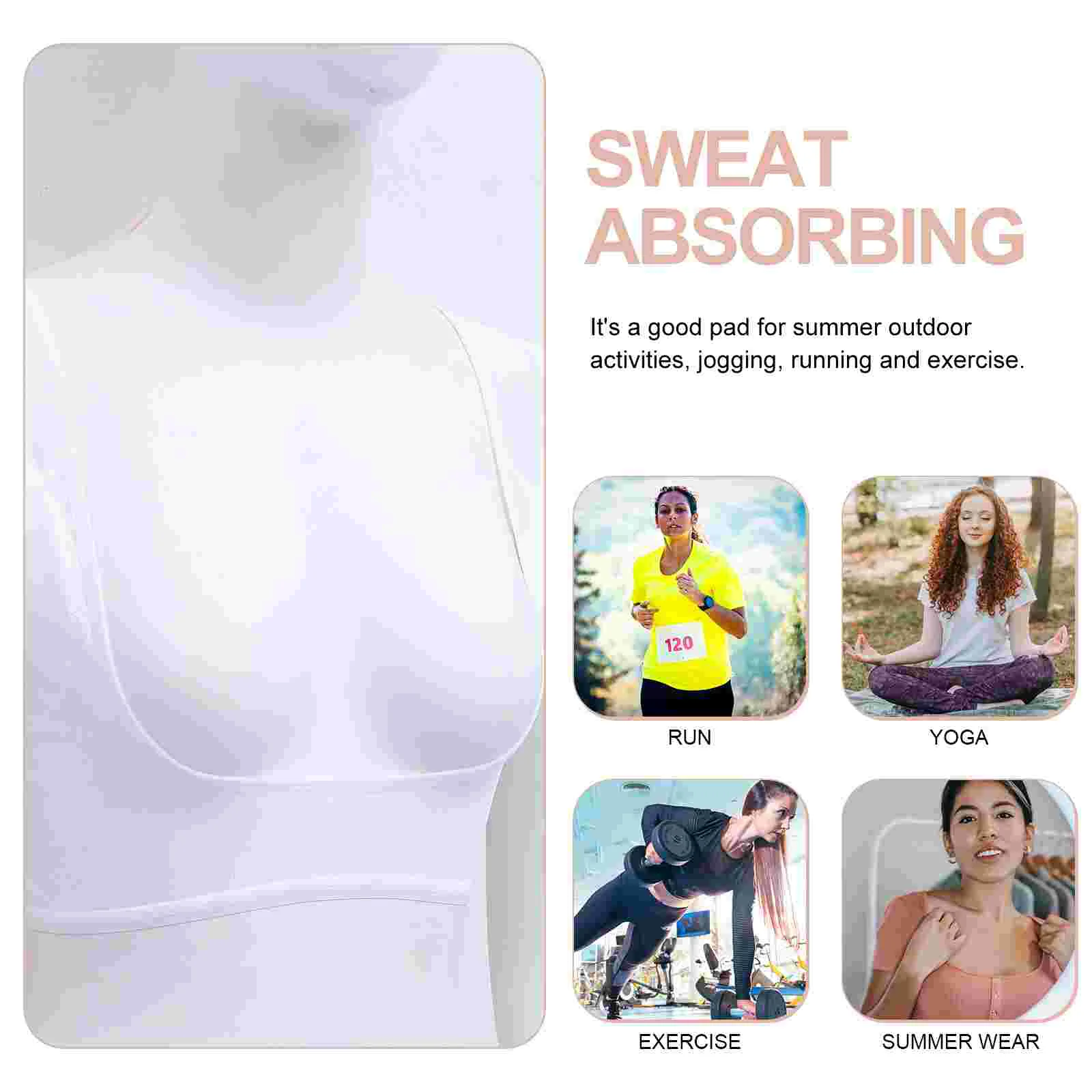 Yoga Underarm Sweat Pads Miss Tank Top Vest Polyester Cotton Armpit Shield