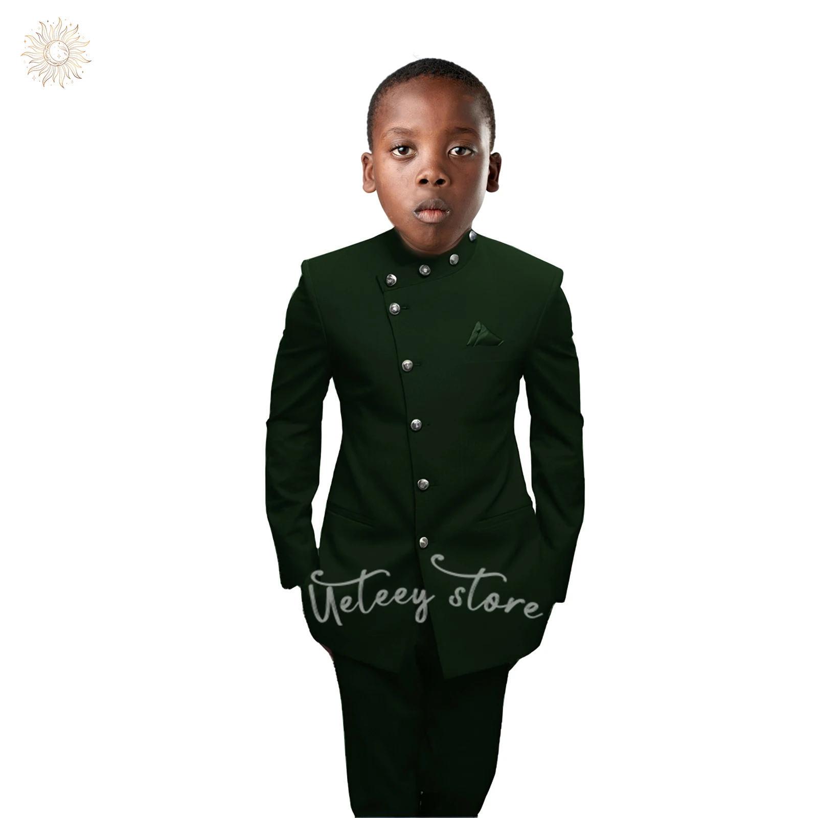 Boys Suits Slim Fit Toddler Tuxedo Suit Set for Teen Boys Communion Dress Clothes Kids Wedding Ring Bearer Outfit