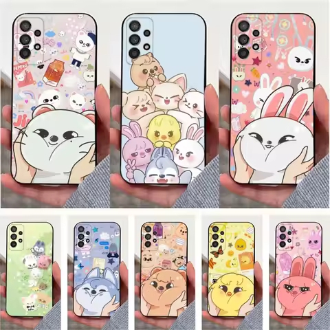 Kpop Stray-Kids Skzoo-ES Phone Case For Samsung S25,S24,S23,S22,S20,S21,S10,Ultra,Plus,Lite,FE,Soft Silicone Black Cover