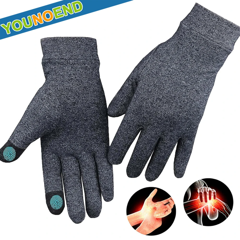 1Pair Arthritis Gloves Woman Rheumatoid Magnetic Compression Gloves Arthritic Joint Pain Relief Hand Gloves Therapy Finger Glove