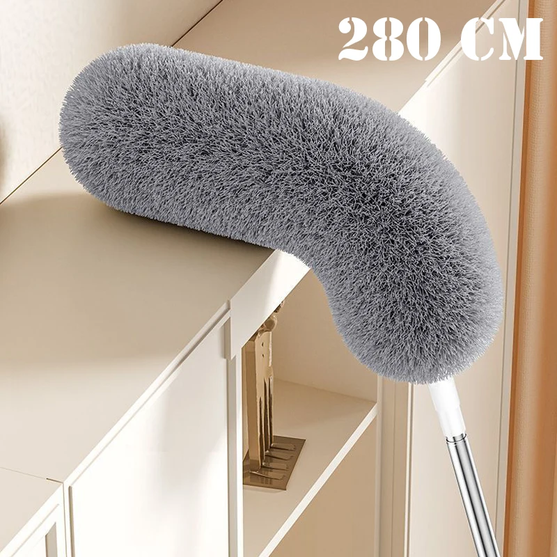 Dust Dusters With Extension Pole Retractable Dust Removal Brush Microfiber Dusting Brush Reusable Washable Ceiling Cleaning Tool