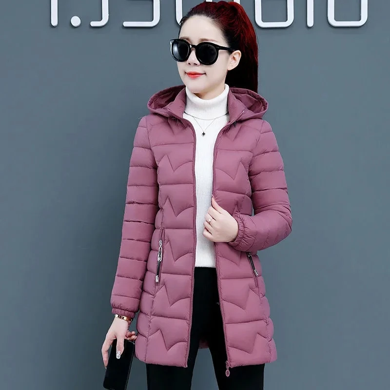 2023 New Women\'s Winter Jacket Warm Parkas Female Down Cotton Coat Outwear Detachable Hooded Thicke Cotton Clothes Tops 5XL 6XL