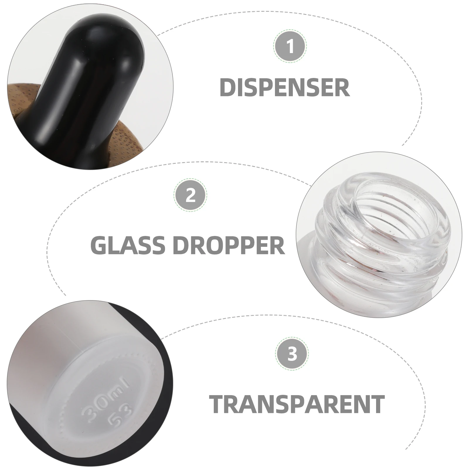 

4Pcs Portable Essential Oil Bottles 30ml Glass Dropper Refillable Bottles Travel Dispenser Containers Essential Oil Bottle