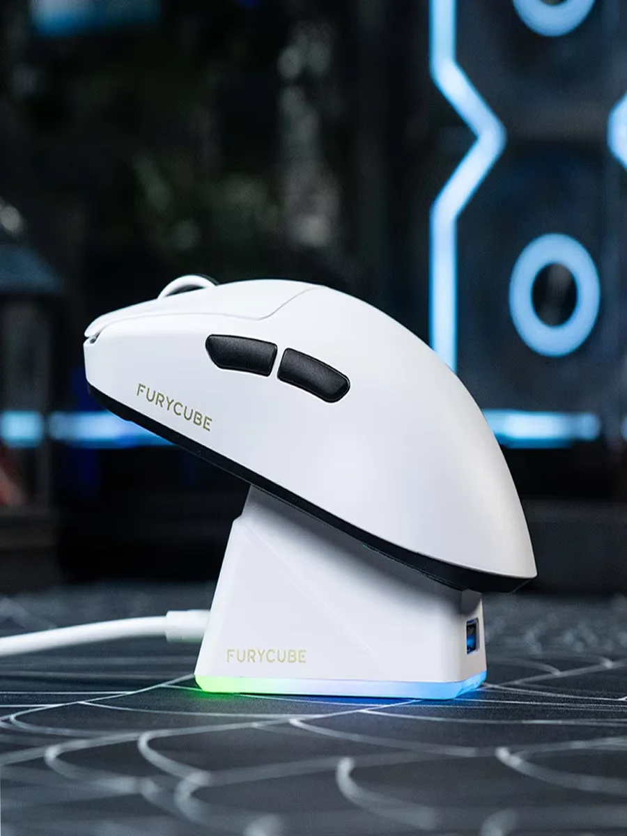Furycube G13pro Lightweight Tri-Mode Esports Gaming Mouse Paw3311 Wireless Bluetooth Mouse With Charging Dock