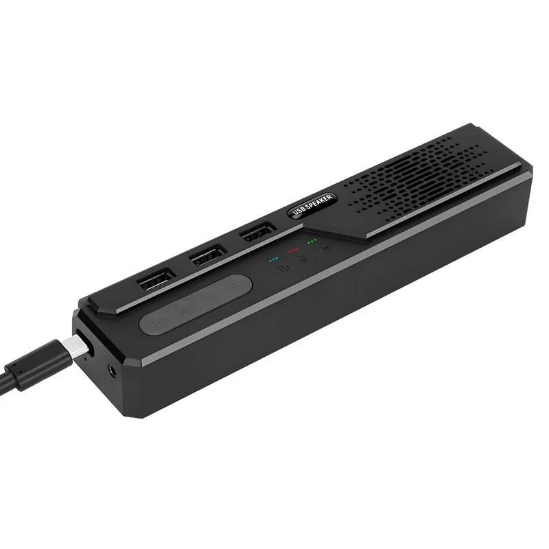 

Computer USB HUB With Bluetooth Speaker Multifunctional Desktop Speaker HUB With Microphone And Volume Adjustment Function