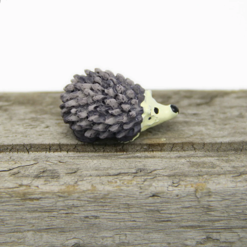 3pcs Succulent Figurines Mini Garden Decor Hedgehog Mushroom Landscaping Micro Landscape Decoration For Terrarium Scene