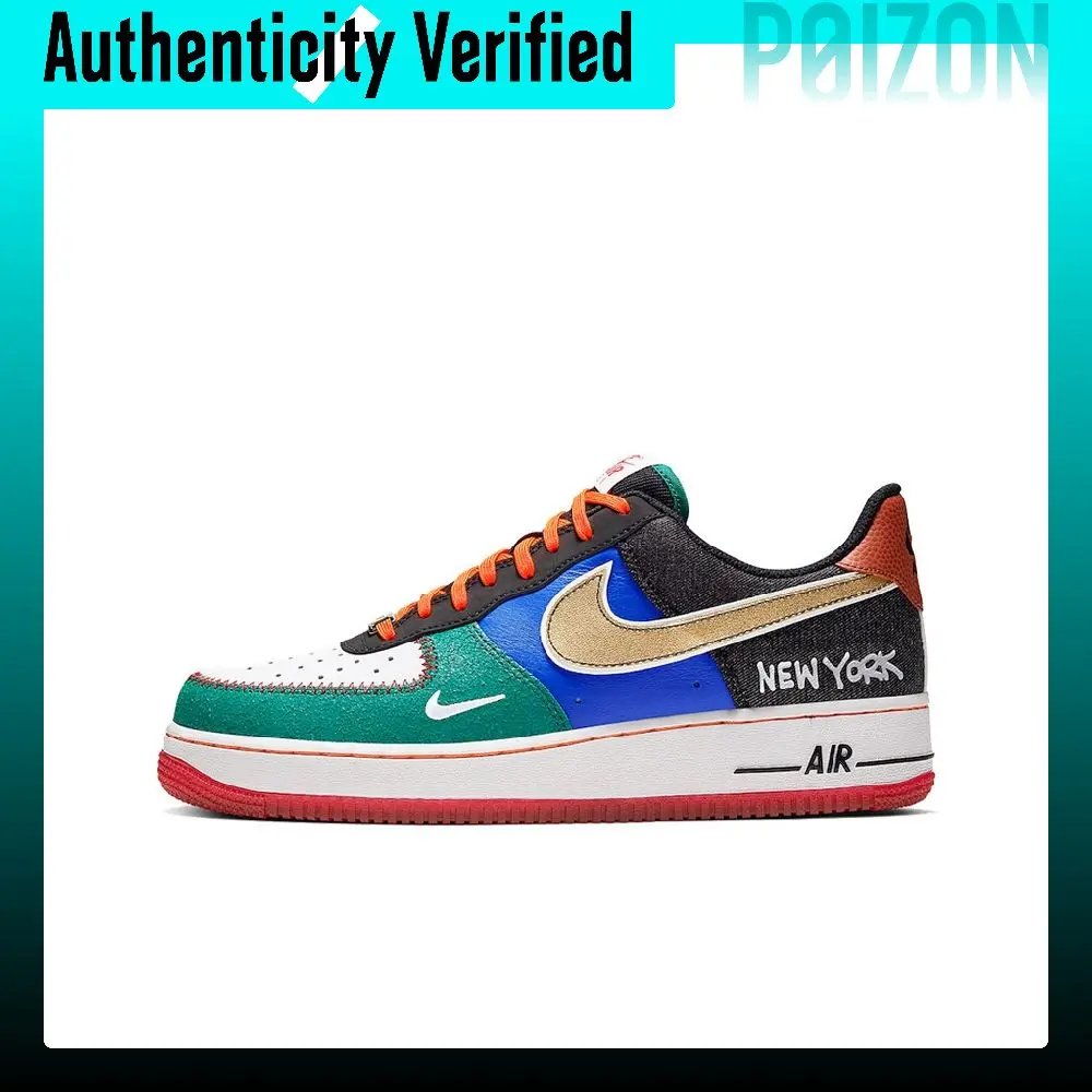 Nike Air Force 1 Skateboard Shoes Men's Low Top White Orange CT3610-100