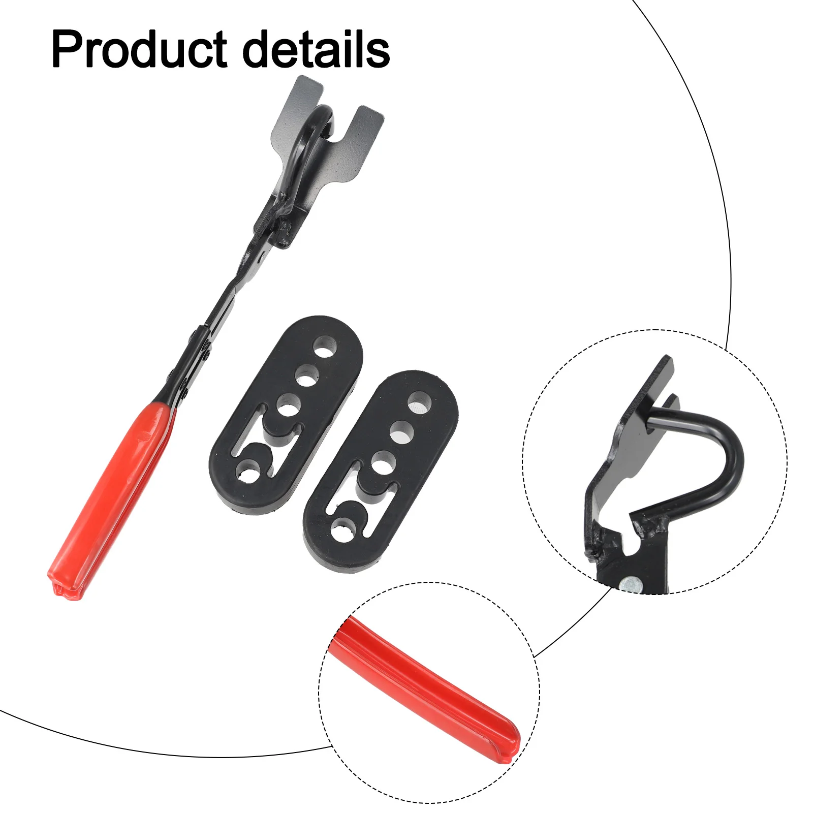 

Hanger Removal Plier With 2 Pcs 4 Hole Hanger Rubber Kit For All Car Pipe Hanger For A Wide Range Of Vehicles Including Cars,