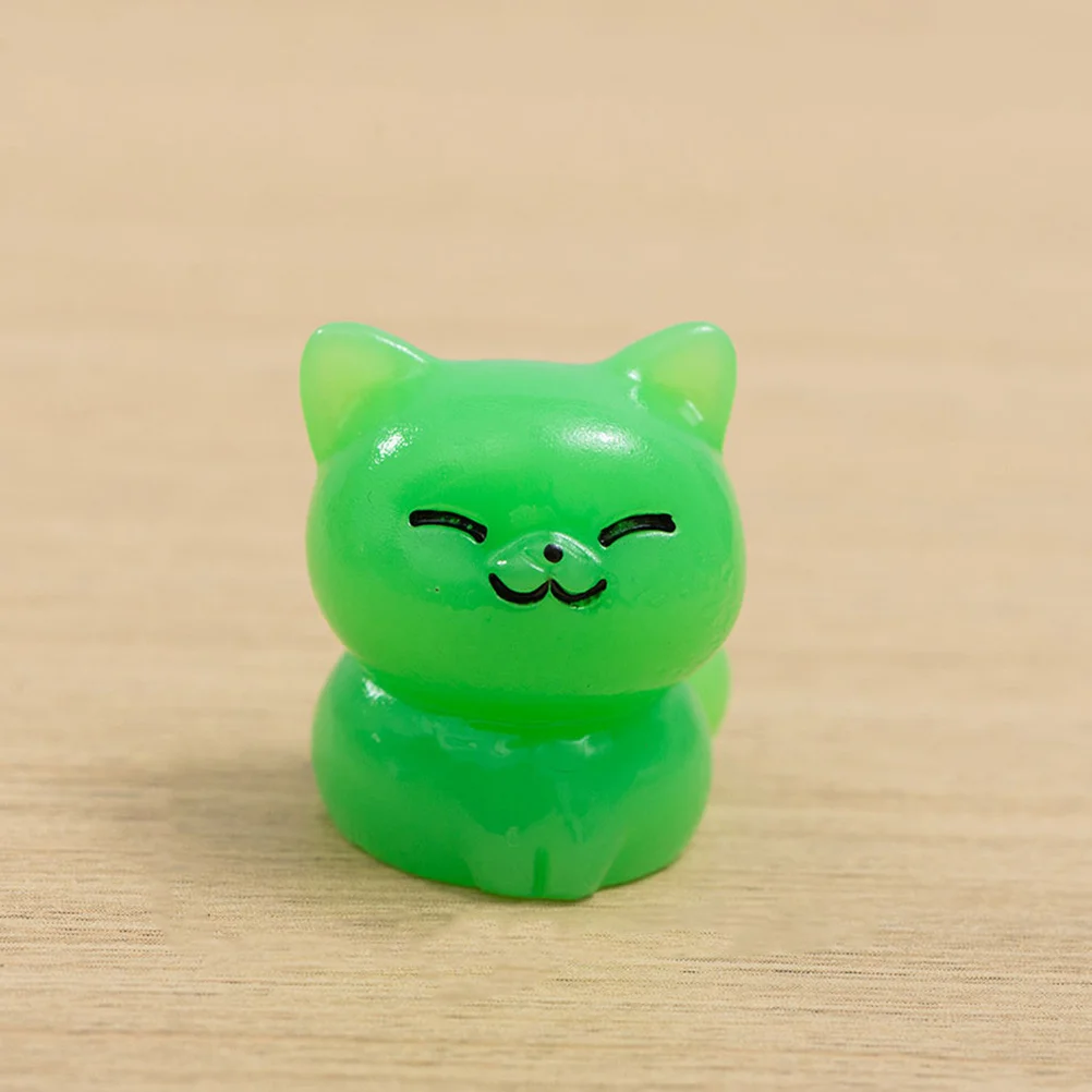 

10Pcs Cute Cartoon Cat Animal Decor Resin Miniature Garden Lawn Balcony Desktop Adorable Animal Statue Garden Supplies