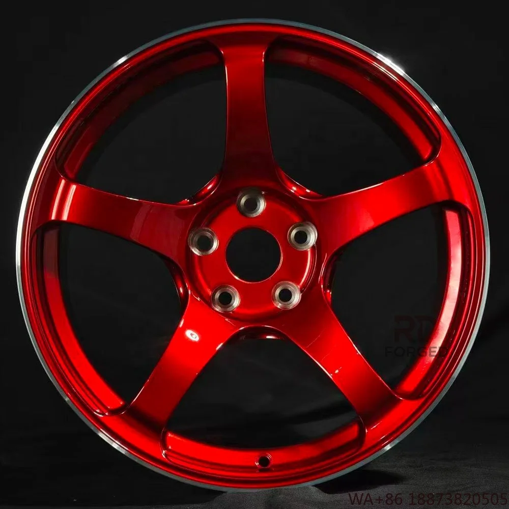 For Gloss Red 6061-T6 Aluminum Alloy Forged Wheels for Honda Civic FK8 FL5 Subaru BRZ Toyota 86 JDM Style Wheels Rims
