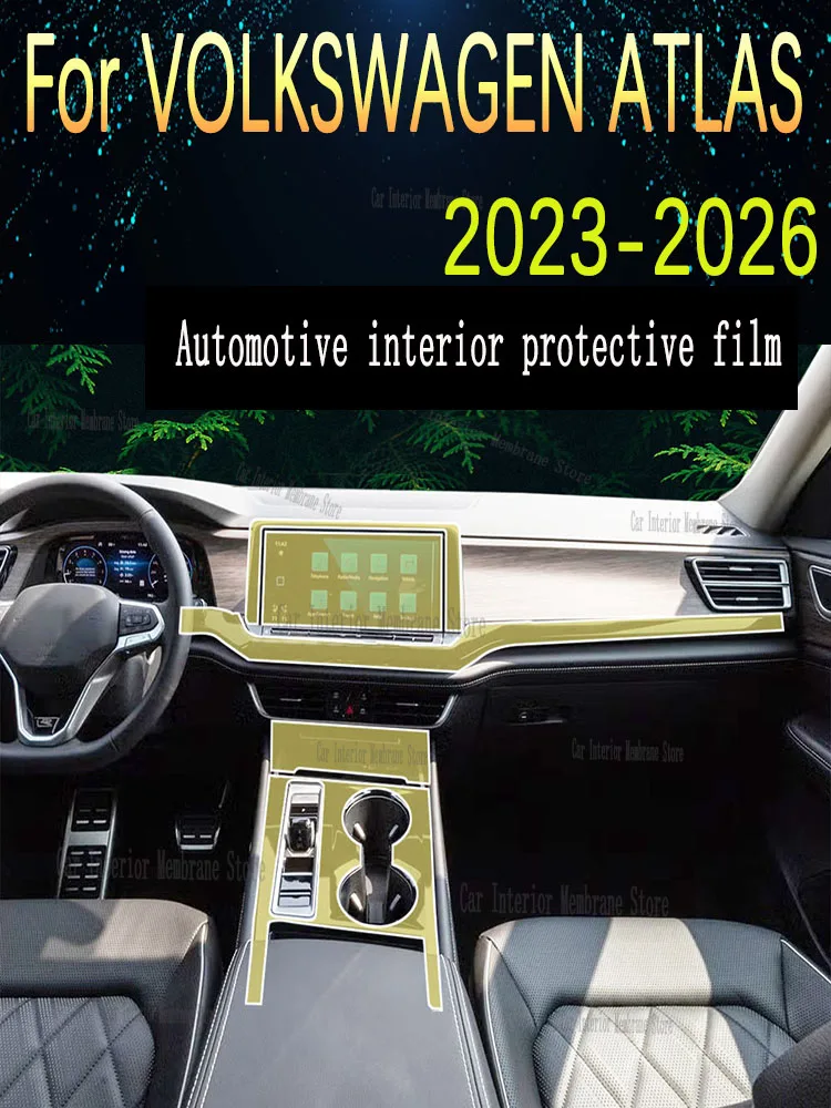

For VOLKSWAGEN ATLAS (2026) Car Interior Center Console Transparent TPU Protective Film Anti-scratch Repair Film