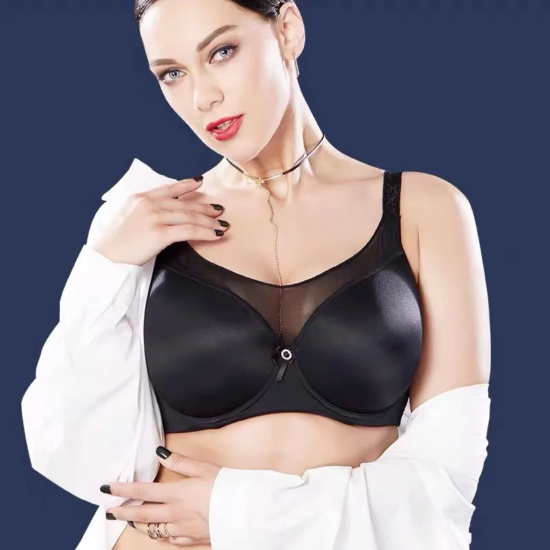 Plus Size bezszwowy biustonosz bez ramiączek cienkie fiszbówki Push Up biustonosz dla kobiet 34 36 38 40 42 44 46 B C D E F G