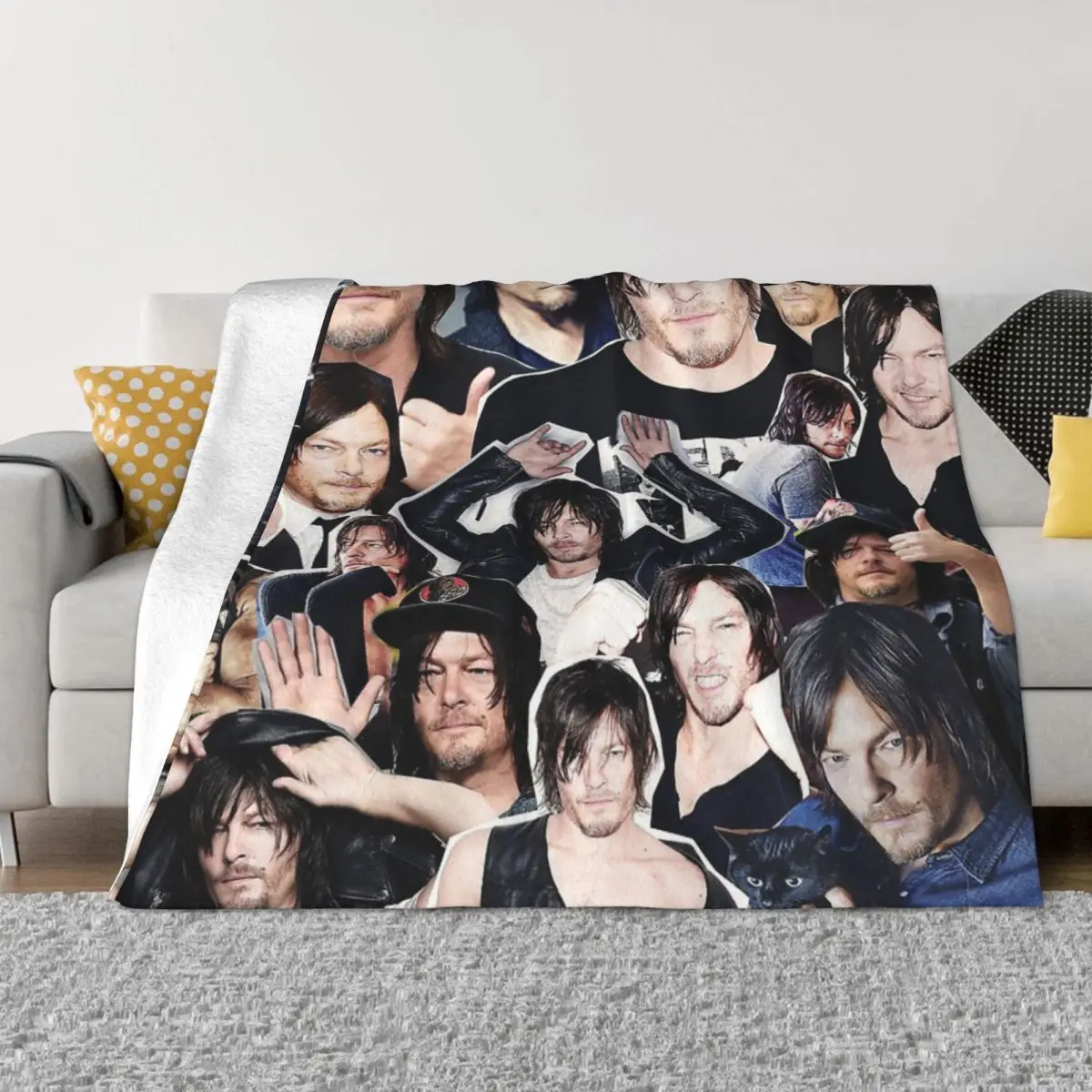 

Norman Reedus Collage 1 Plush Bed Blankets Couple Blankets Custom Blanket Personalized Throw Blanket