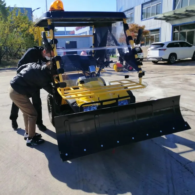 Driving Type Four Wheel Snow Plow Equipment Four Wheels Snow Sweeper
