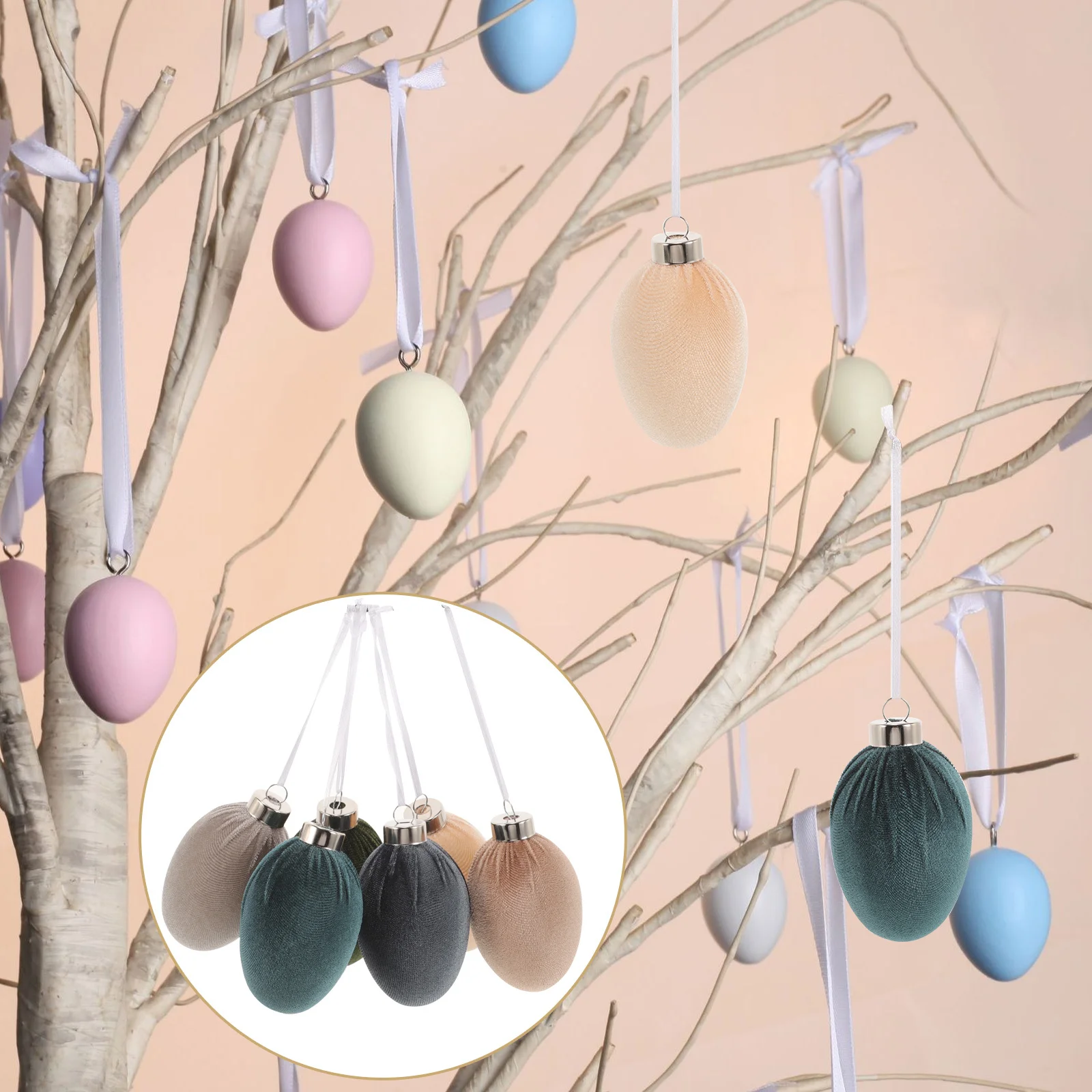 

12Pcs Easter Hanging Ornaments Deep Color Sophistication Festive Touch Celebration Decoration Home Display Decor Prop