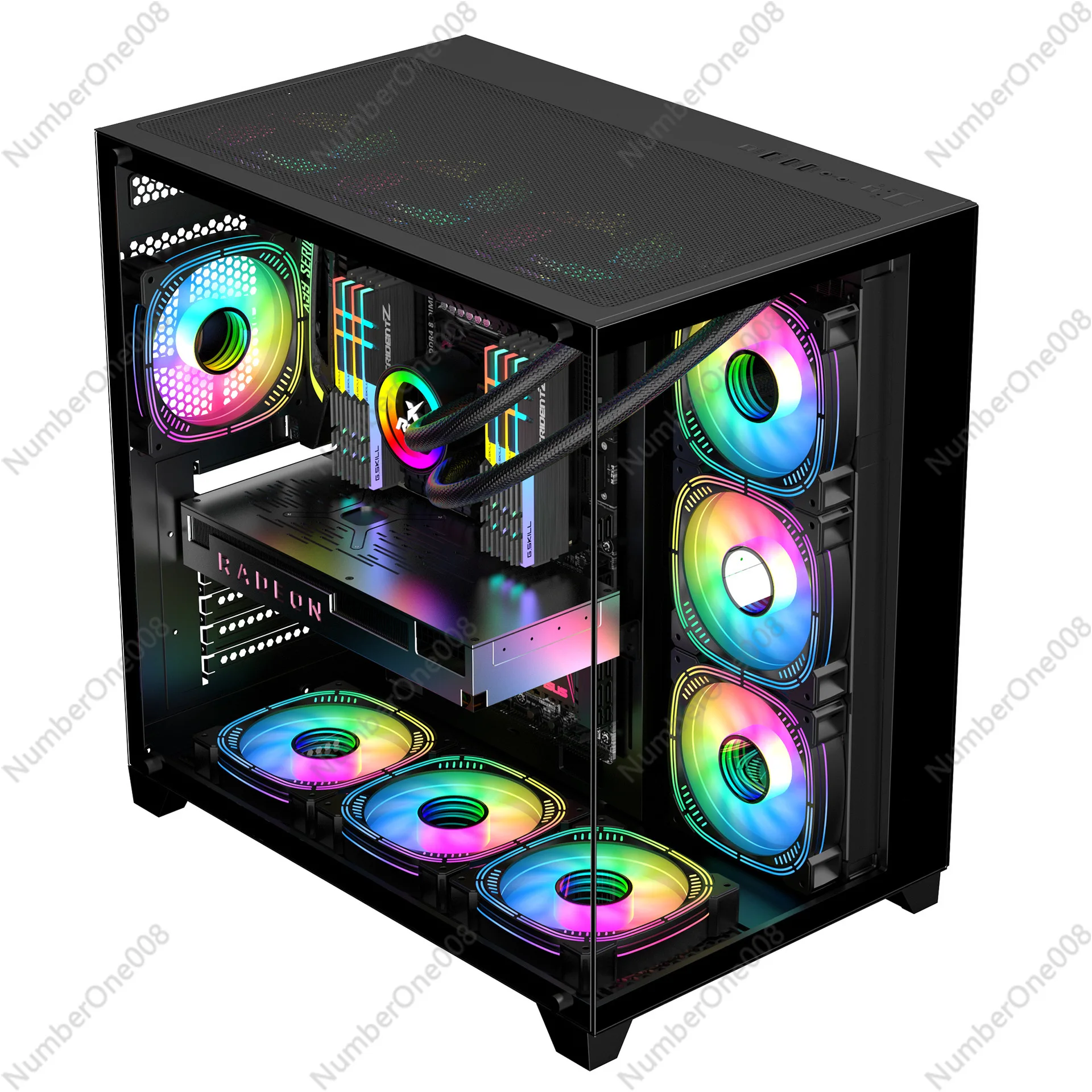 جهاز كمبيوتر مكتبي حديث الأكثر مبيعًا لعام 2025 USB3.0 حافظة كمبيوتر ATX Business E-sports Gaming