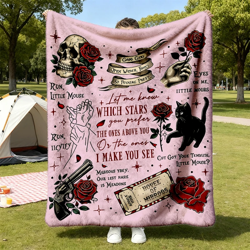 Run Little Mouse Comfy Blanket, Haunting Adeline Flannel Blanket, Dark Romance Book Merch, Spicy Book Flannel Throw