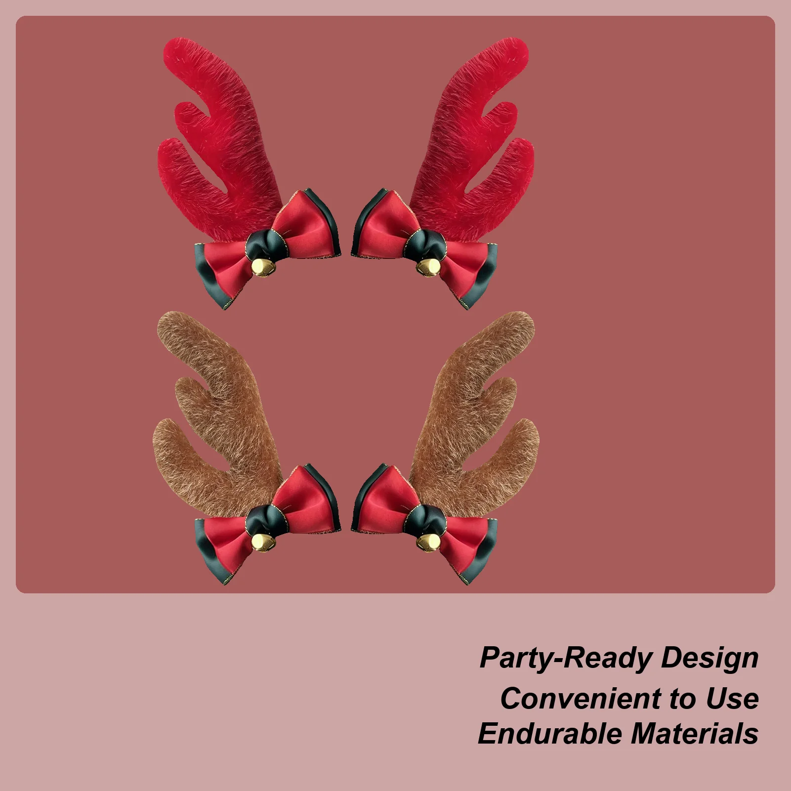 

1 Pair Plush Christmas Deer Horn Helmet Decoration Christmas Antlers Horn Detachable Helmet Decoration For Ski Costume Cosplay