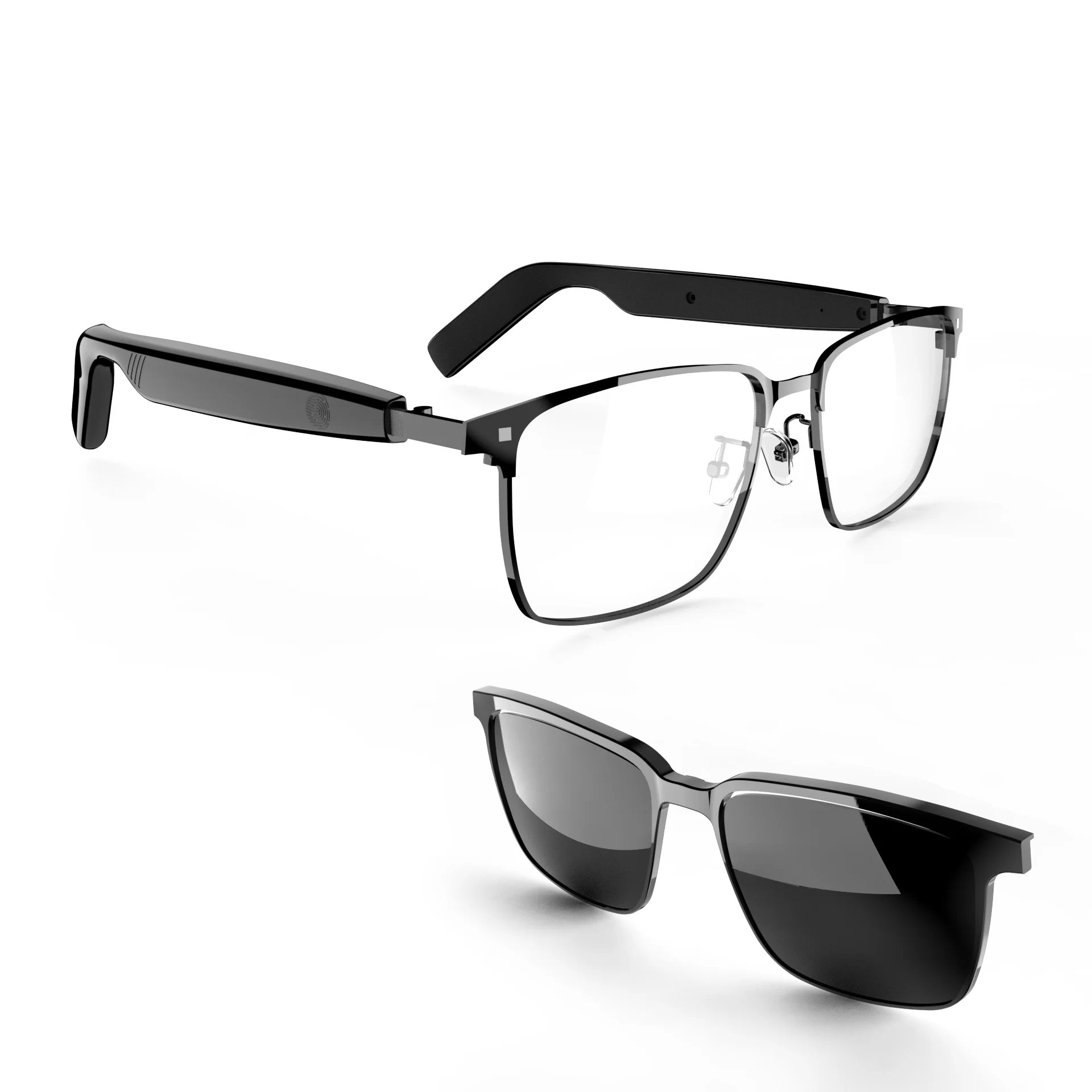 SG-20 نظارات ذكية مع سماعة لاسلكية تعمل بالبلوتوث Anrufe Musik hören Blau Licht HD عدسات مكبرة مغناطيسية مجانية
