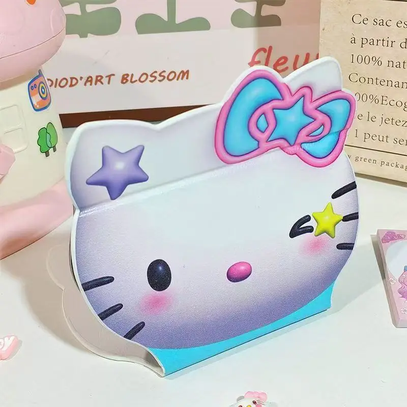 Hello Kitty Folding Makeup Mirror  Creative, Portable Mini Mirror  Stands on a Desk, in a Dorm Room, or Living Room view 4