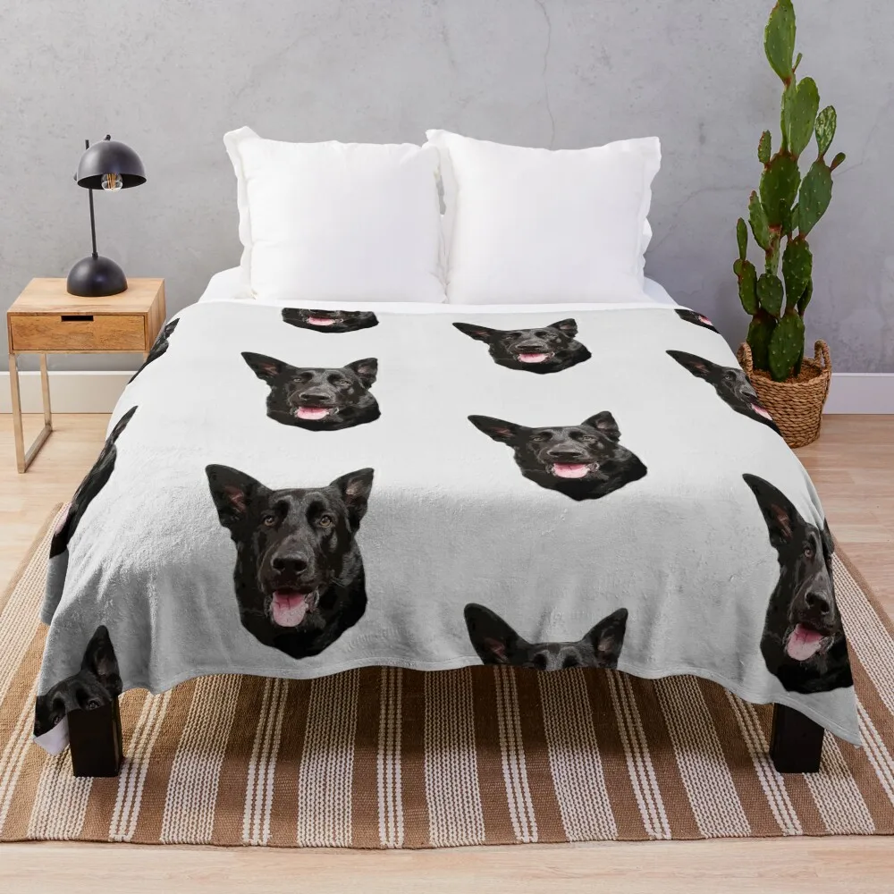 

Black German Shepherd Dog - Stunning! Throw Blanket Sofa Quilt Luxury Throw Baby valentine gift ideas Blankets