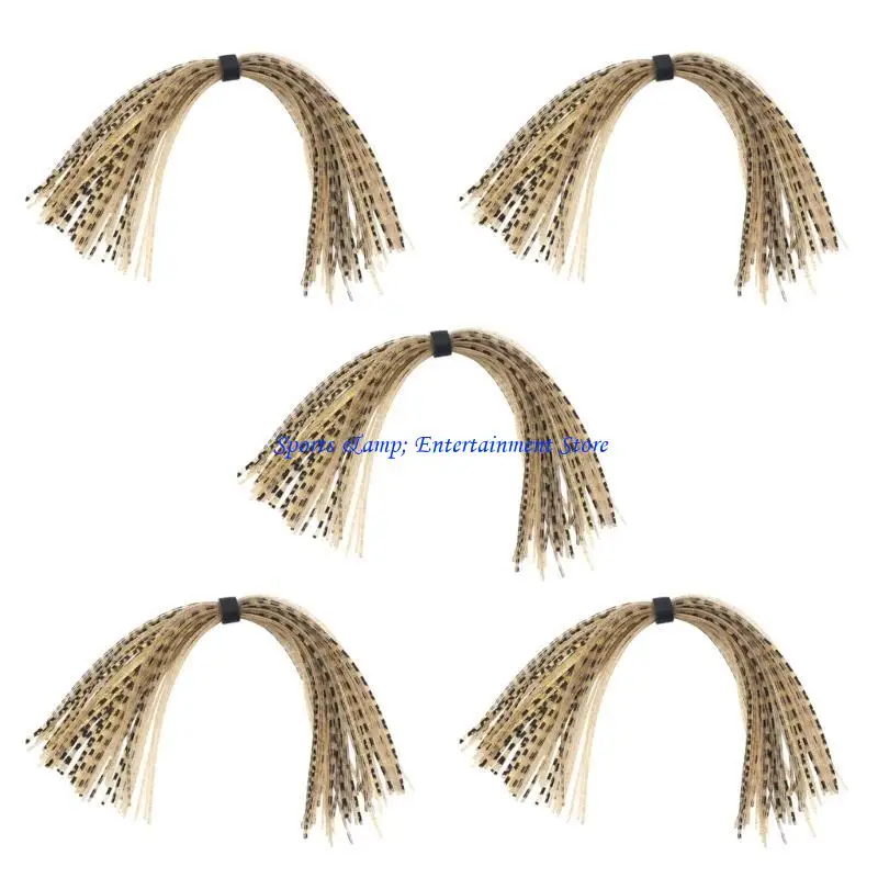 G7NF Silicone Jig Skirt Fishing Skirt Baits Fishing Jig Baits Skirt 5 Bundles Fishing Skirt for Lures Skirt Replacements Kits