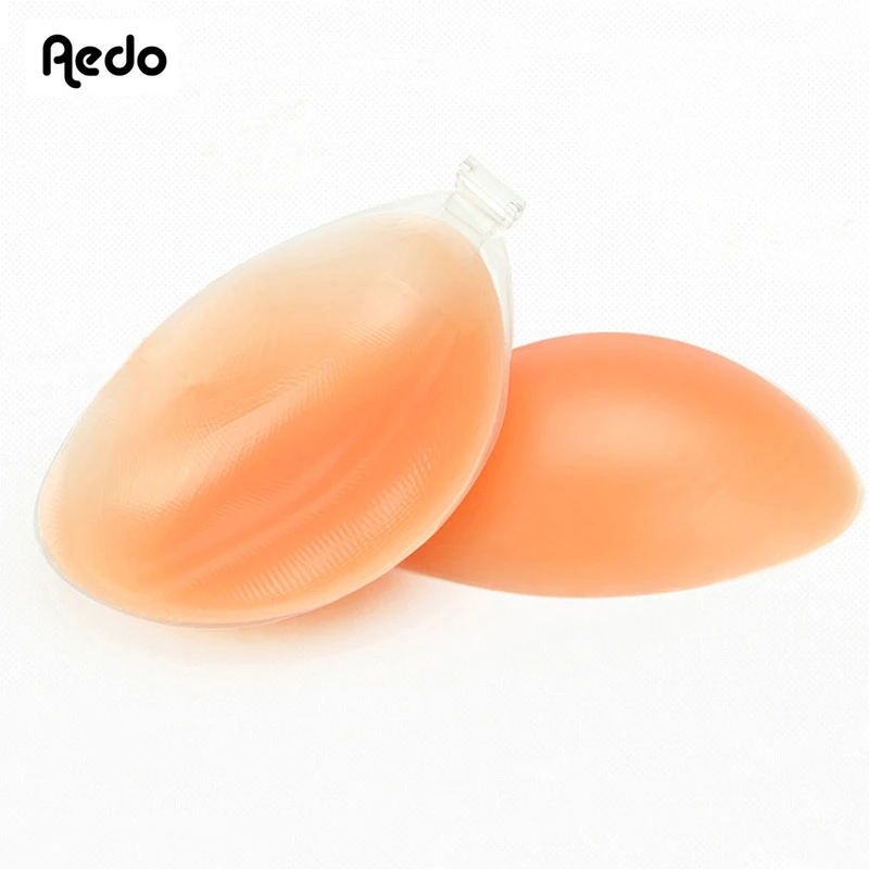 Aedo Thin Under Thick Mold Cup Self-adhesive Invisible Silicone Bras Adjusted-straps Seamless Wireless Women Nude Bra Sticky