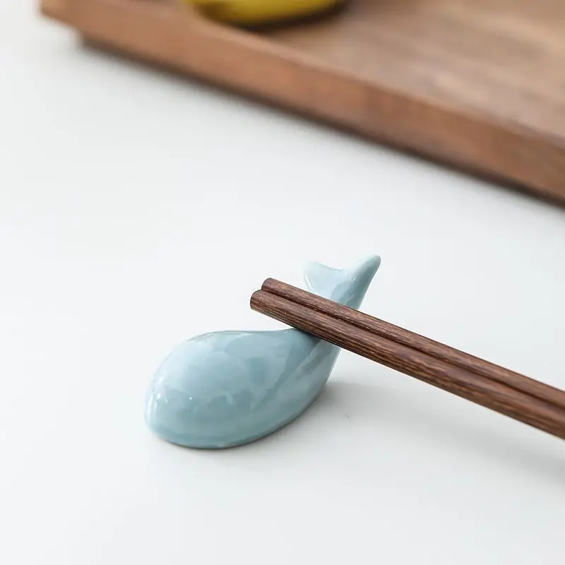 

Ceramic Whale Chopstick Stand Cute Home Creative Dining Table Ornament Chopstick Pillow