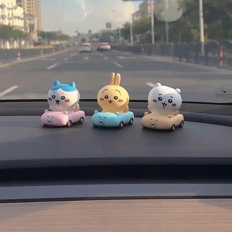 Kawaii Chiikawas Hachiware Usagi Desktop Ornament Car Decoration Center Console Ornament Cartoon Toys Cute Birthday Gift for Kid