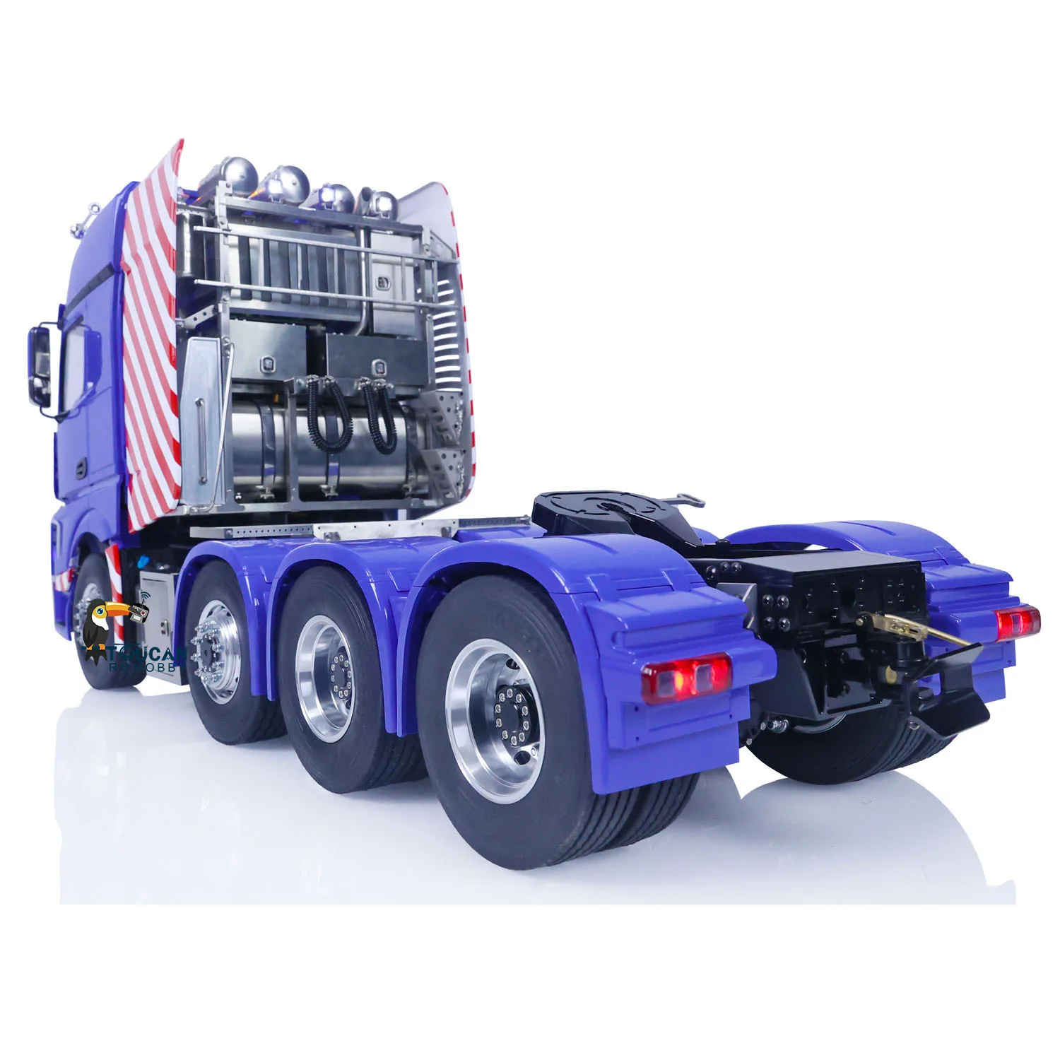 LESU 1/14 8X8 RC Tractor Truck 3-speed Transmission Light Sound Smoking Remote Control Car Engineering Vehicle Model THZH1552