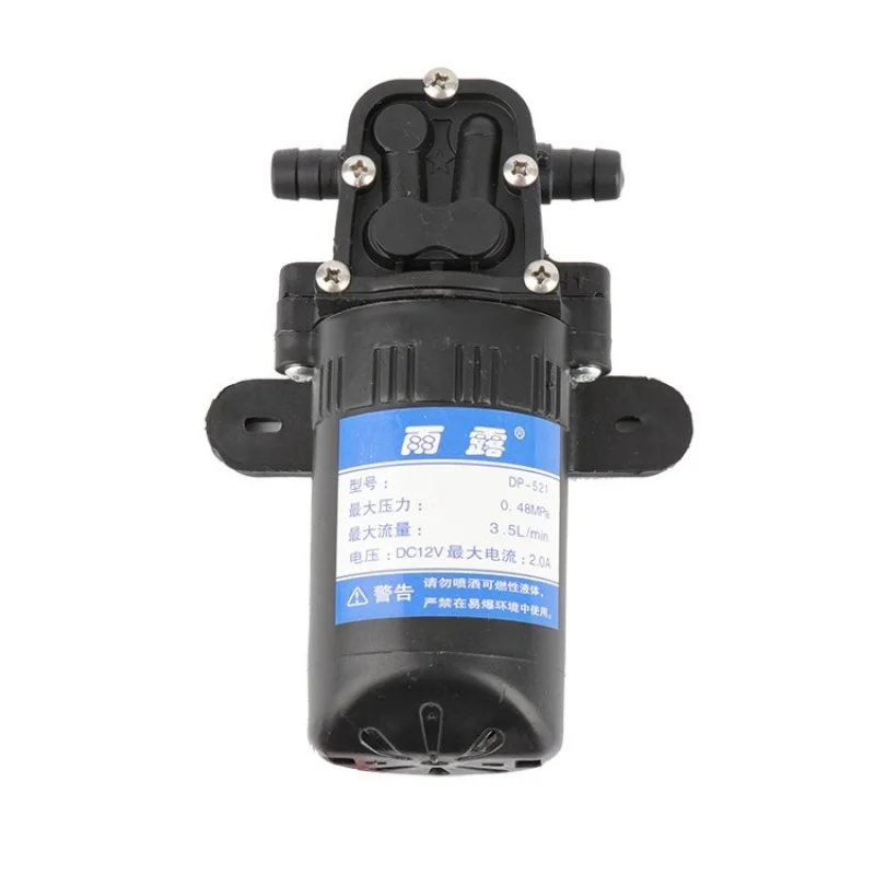 

Durable DC 12V 70 PSI Agricultural Electric Water Pump Black Micro High Pressure Diaphragm Water Sprayer Pumps 3.5L / min