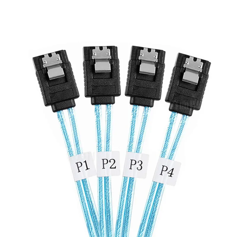 미니 SAS HD 12G SFF-8643, SATA 케이블 4 개, 내부 SFF 8643 마더보드 컨트롤러, SATA 하드 드라이브 서버 케이블 4 개, 0.5m, 1m