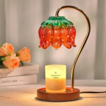 Smokeless Adjustable Temp Marble Wax Melt Lamp Ins Diffuser American Retro Night Light Aromatherapy Table Lamp Gift