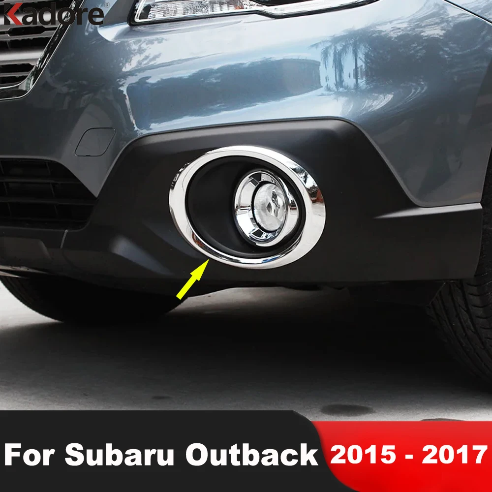

Car Front Fog Light Lamp Cover Trim For Subaru Outback 2015 2016 2017 Chrome Head Foglight Bezel Trims Accessories