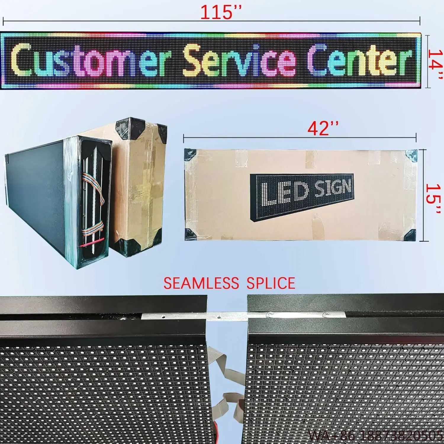 Anpassbarer LED-Werbebildschirm mit Scroll-Untertiteln, P10 LED-Streifensieb für den Außenbereich