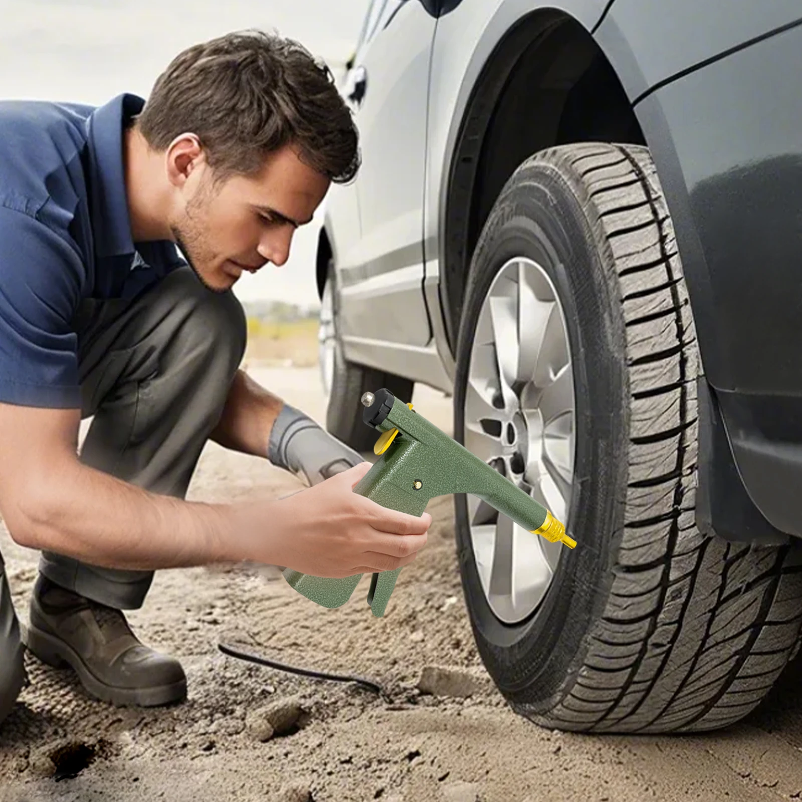 

Car Tire Plugger Tubeless Tyre Wheel Repair Gun Kit Tire Gun Puncture Repair Kit Auto Bike Tubeless Tire Repair Kit