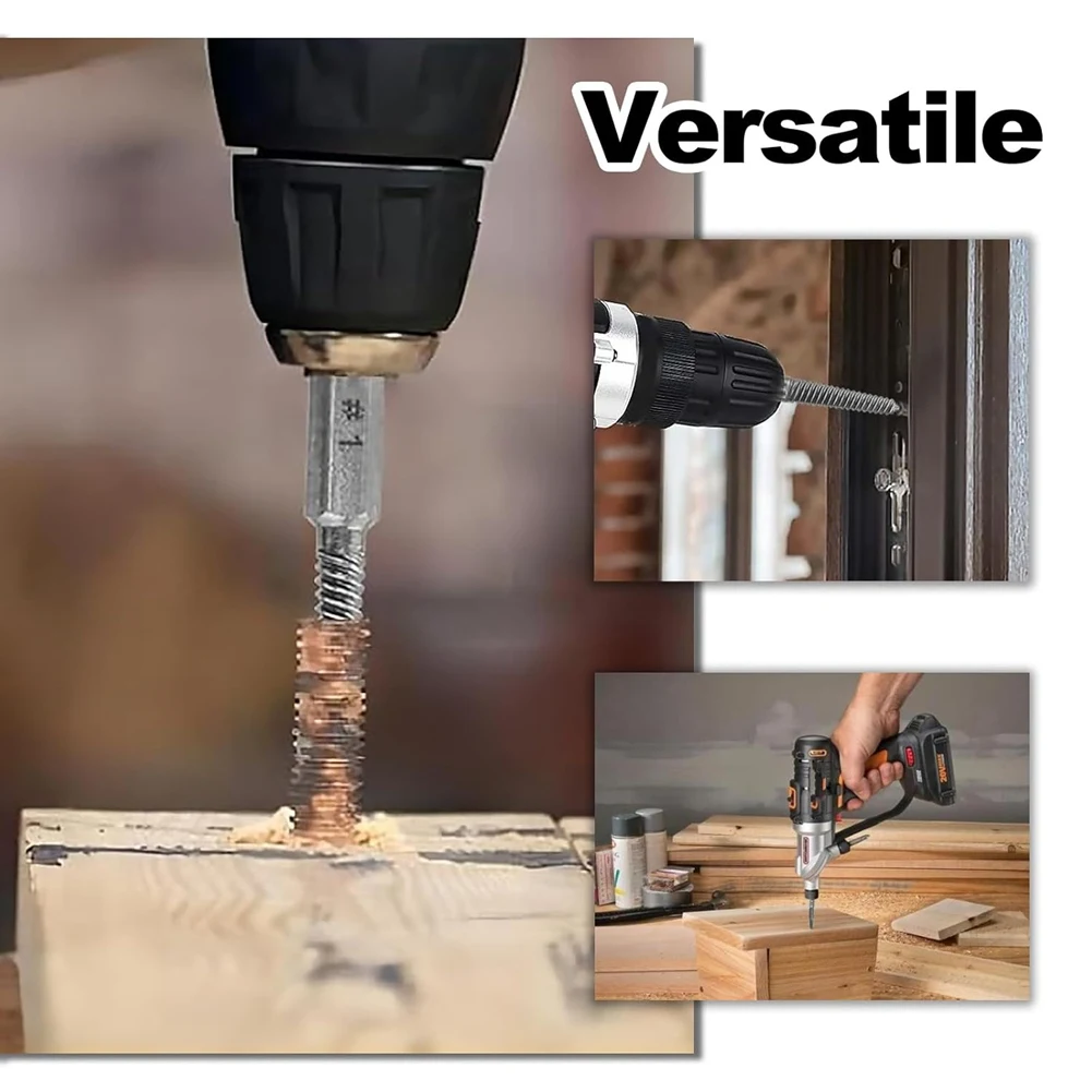 L33A_Screw Extractor Set، 10 قطع من مستخرج المسمار، 1/4 بوصة عرافة عرقوب كسر المسمار النازع، مزيل المسمار ومجموعة لقم النازع