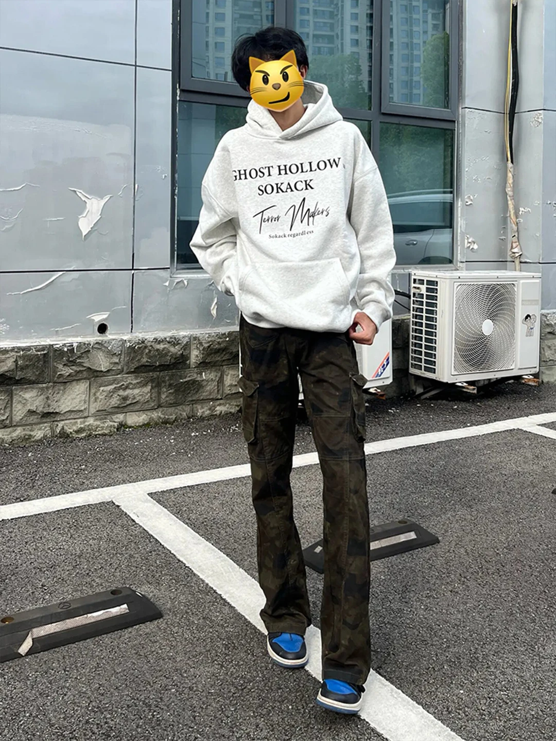 

Американские камуфляжные расклешенные рабочие брюки для мужчин, джинсы с эффектом удлинения ног, прямые джинсы, уличные брюки в стиле Slimming Vibe