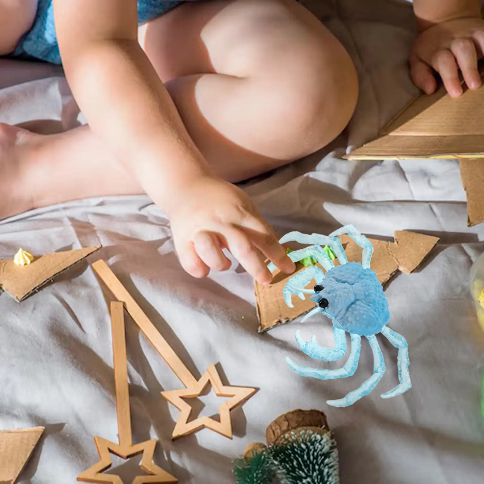 

Marine Animal Soft Squeezeable Realistic Crab for Kids Ocean Science Learning Educational Sea Creature Play Safe