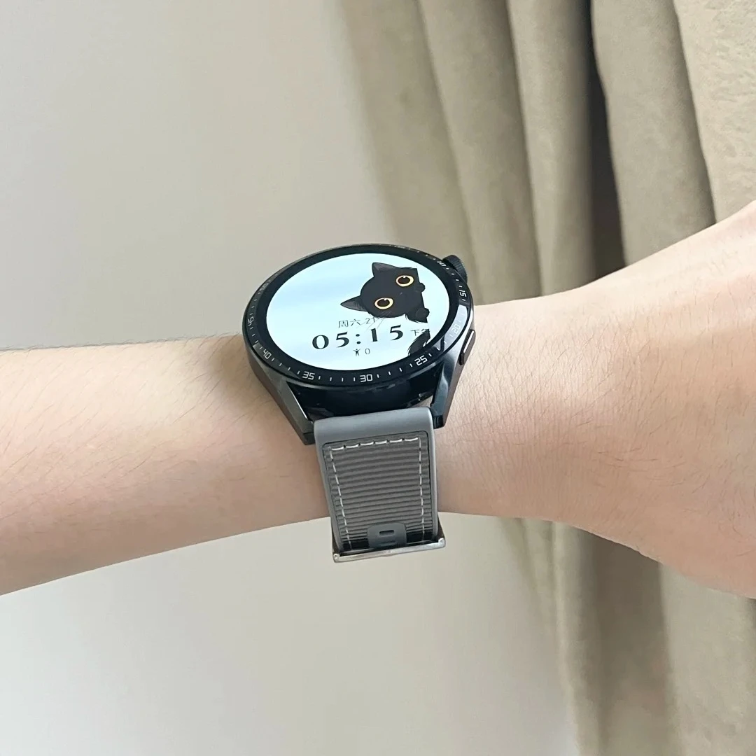 Нейлоновый силиконовый ремешок для часов Huawei Watch GT 4, Samsung Galaxy Watch 3, совместимый с холщовым резиновым водонепроницаемым браслетом для часов