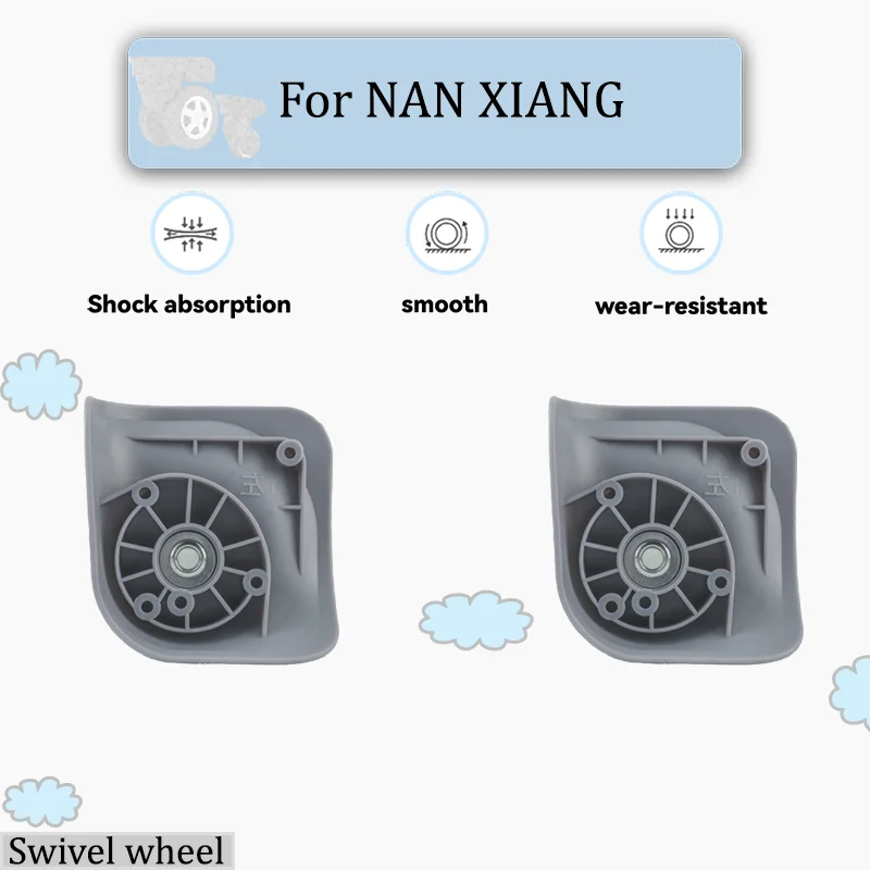 

For NAN XIANG W030 Replacement Silent Spinning Luggage Wheel Durable rubber Easy to install Silent Spinning Suitable