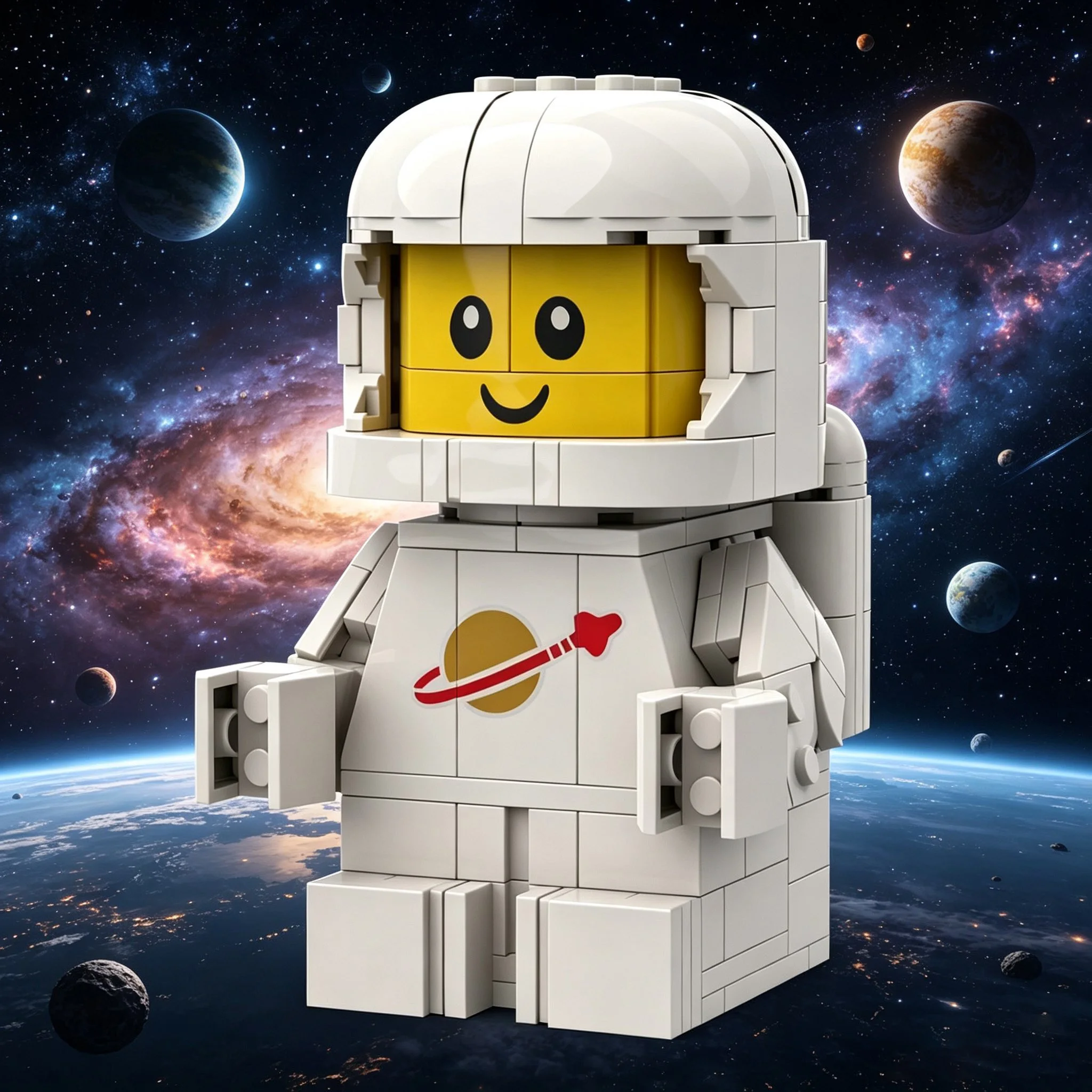 Blocos de Montar de Astronauta Mini Fofo, Figura MOC de Explorador Espacial, Tijolos de Montagem DIY, Ornamento de Mesa, Brinquedo Educacional Infantil